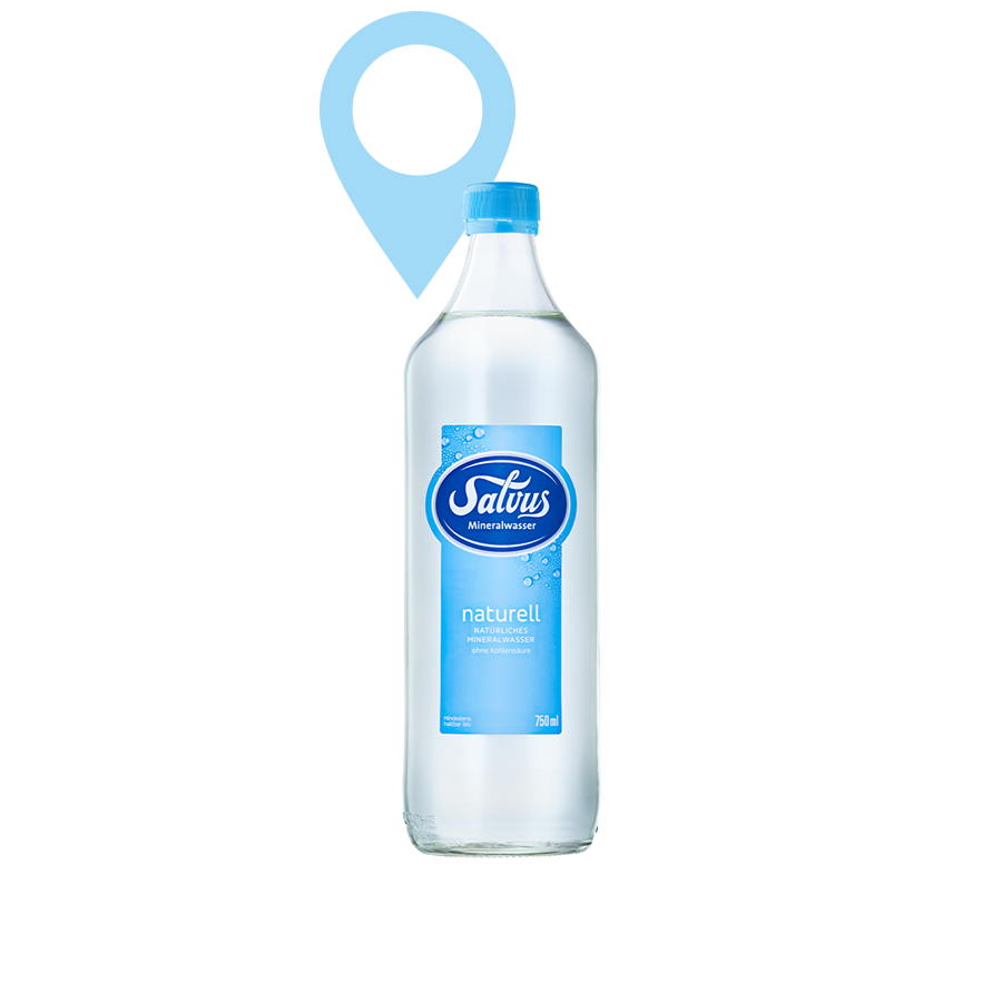 salvus-naturell-mineralwasser-mit-geotag Flasche Salvus Naturell