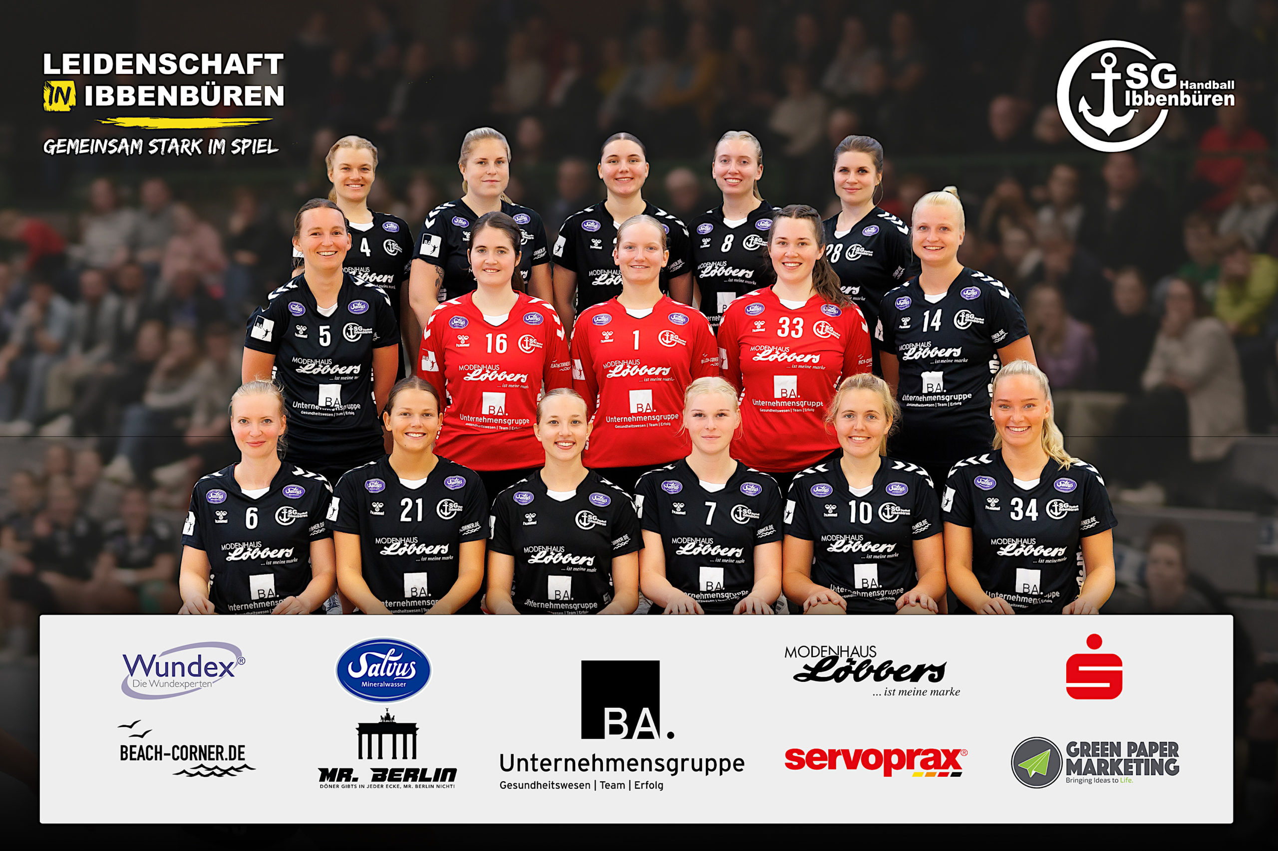 Das Mannschaftsbild der Handballerinnen des Ibbenbürer SV.
