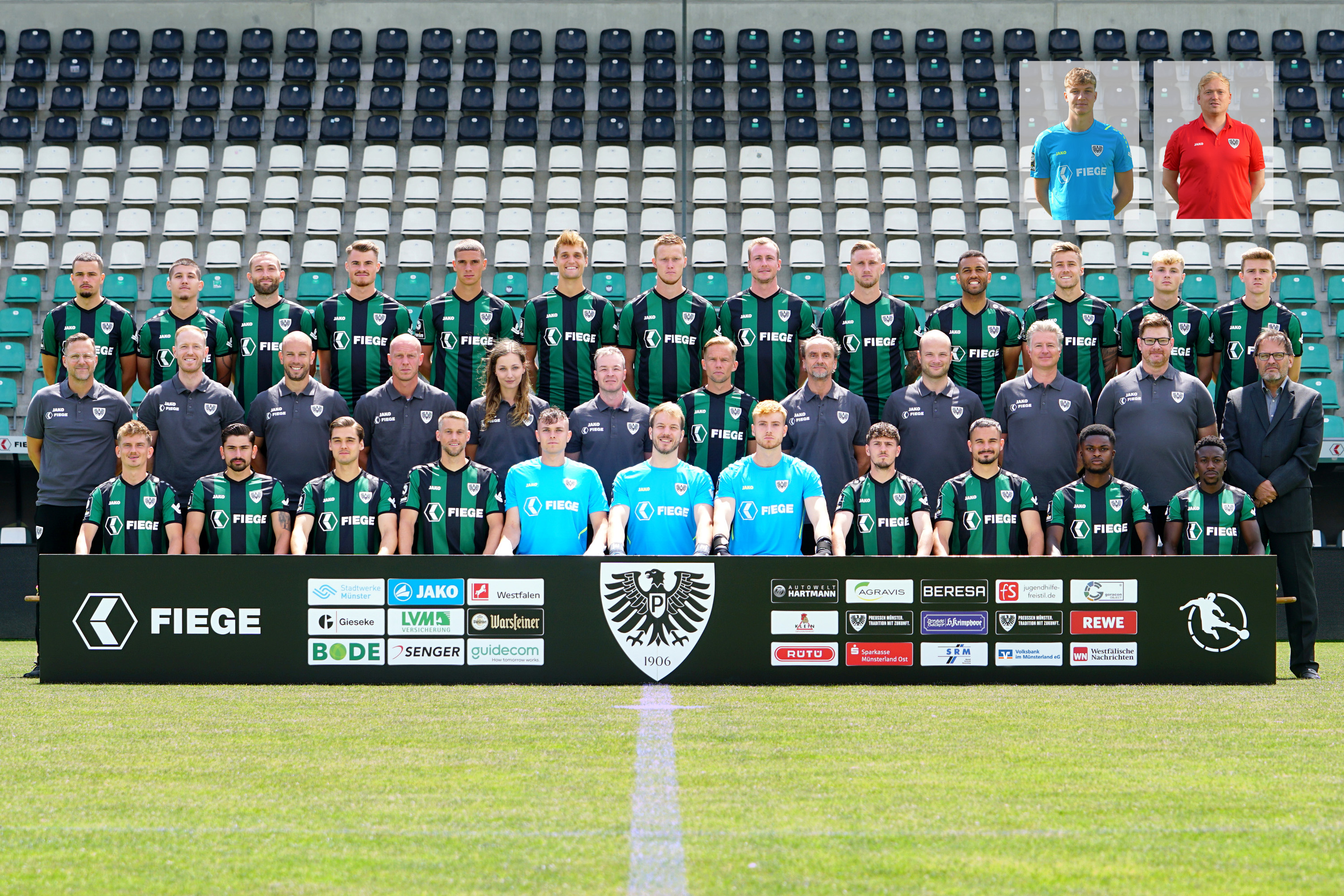 Das Mannschaftsbild der Fußballer vom SC Preussen Münster.